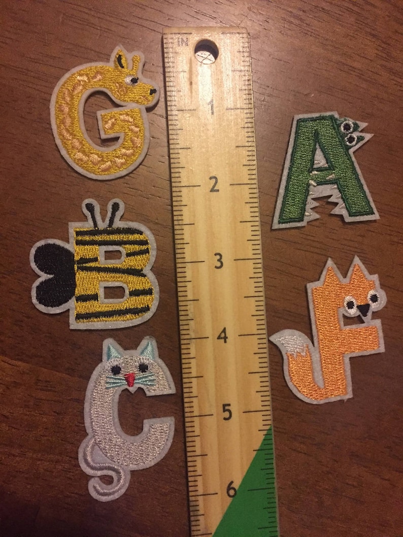 Alphabet Letters Iron on Patch Alphabet Applique 26 Letters Etsy
