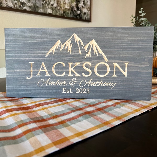 Wood Mountain House Signs Etsy