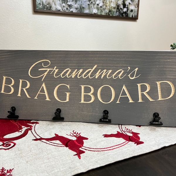 Personalized Engraved Grandparents Brag Board Sign