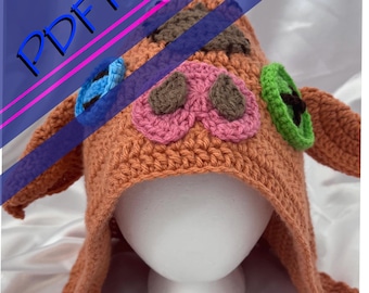 PATTERN ONLY - Goblin Hood/Hat Crochet Pattern