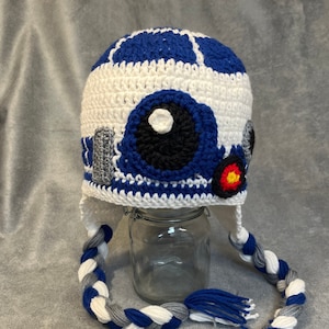 R2D2 Hat Beanie- Crocheted