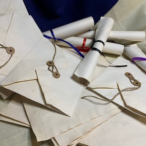Speckled Tea Dyed Paper - Parchment Set (Pages, Scrolls & Envelopes)