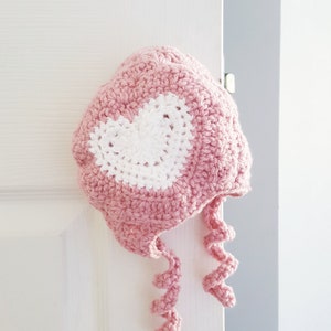 Filled with Love Bonnet CROCHET PATTERN Kay Krochets image 1