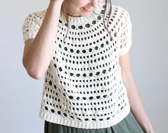 Modern Mary Pullover | CROCHET PATTERN | Kay Krochets