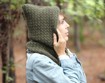 Trailhead Hooded Scarf | Crochet Pattern with Video Tutorial | Infinity Scarf