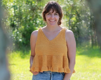 Sunrays Tank | Tunisian & traditional crochet pattern