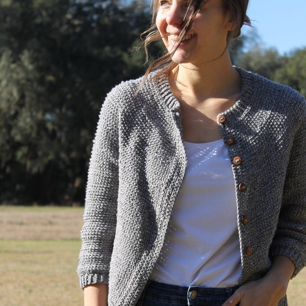 Cárdigan Point Sal / Patrón de crochet tunecino