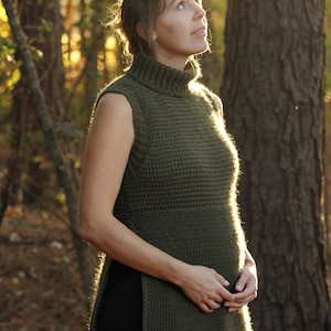 Everdeen Vest TUNISIAN CROCHET PATTERN Tunic Dress image 1