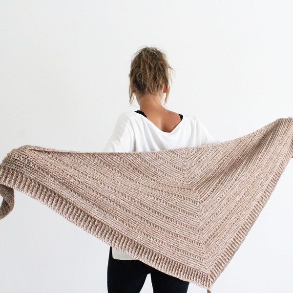 Branch Out Shawl | Crochet Pattern with Video Tutorial | Triangle Scarf