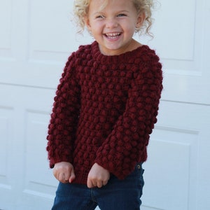 Child Bobblicious Sweater | CROCHET PATTERN | Kay Krochets