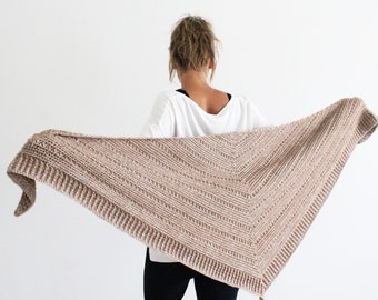 Branch Out Shawl | Crochet Pattern with Video Tutorial | Triangle Scarf