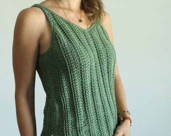 Riverbank Tank | Tunisian Crochet Pattern | Kay Krochets