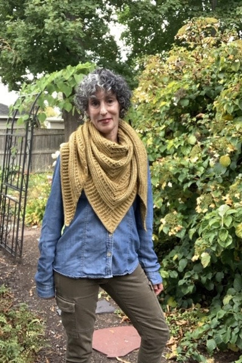 Branch Out Shawl Crochet Pattern with Video Tutorial Triangle Scarf image 9