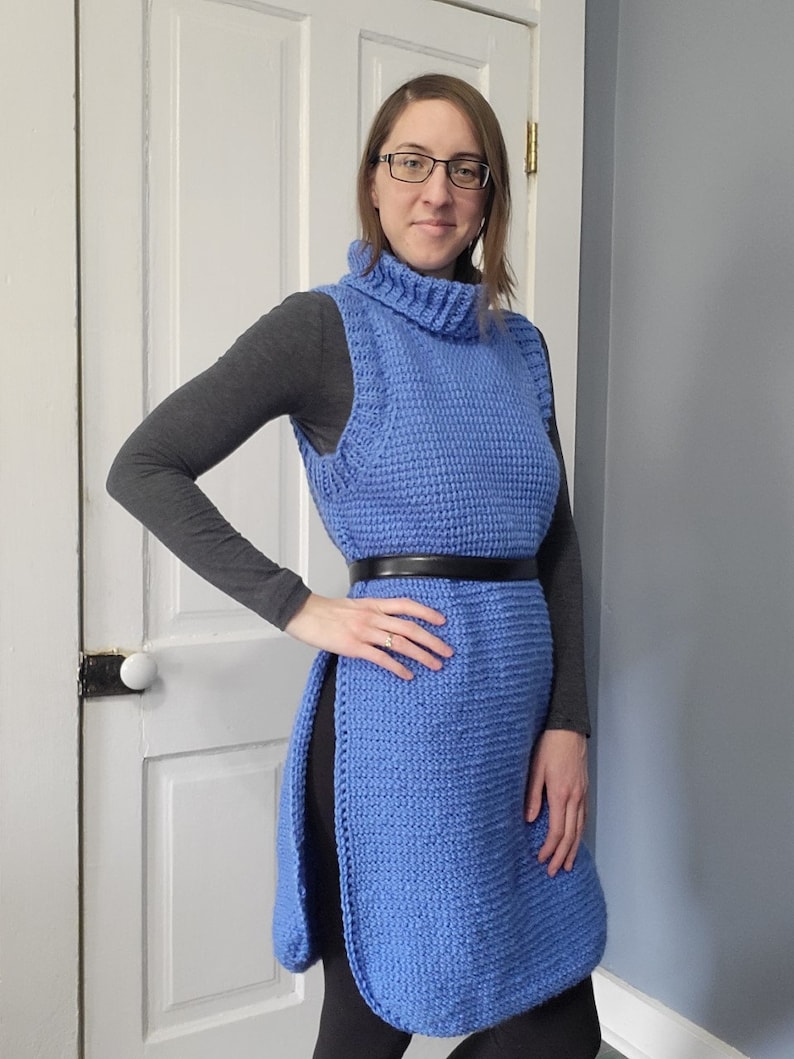 Everdeen Vest TUNISIAN CROCHET PATTERN Tunic Dress image 7