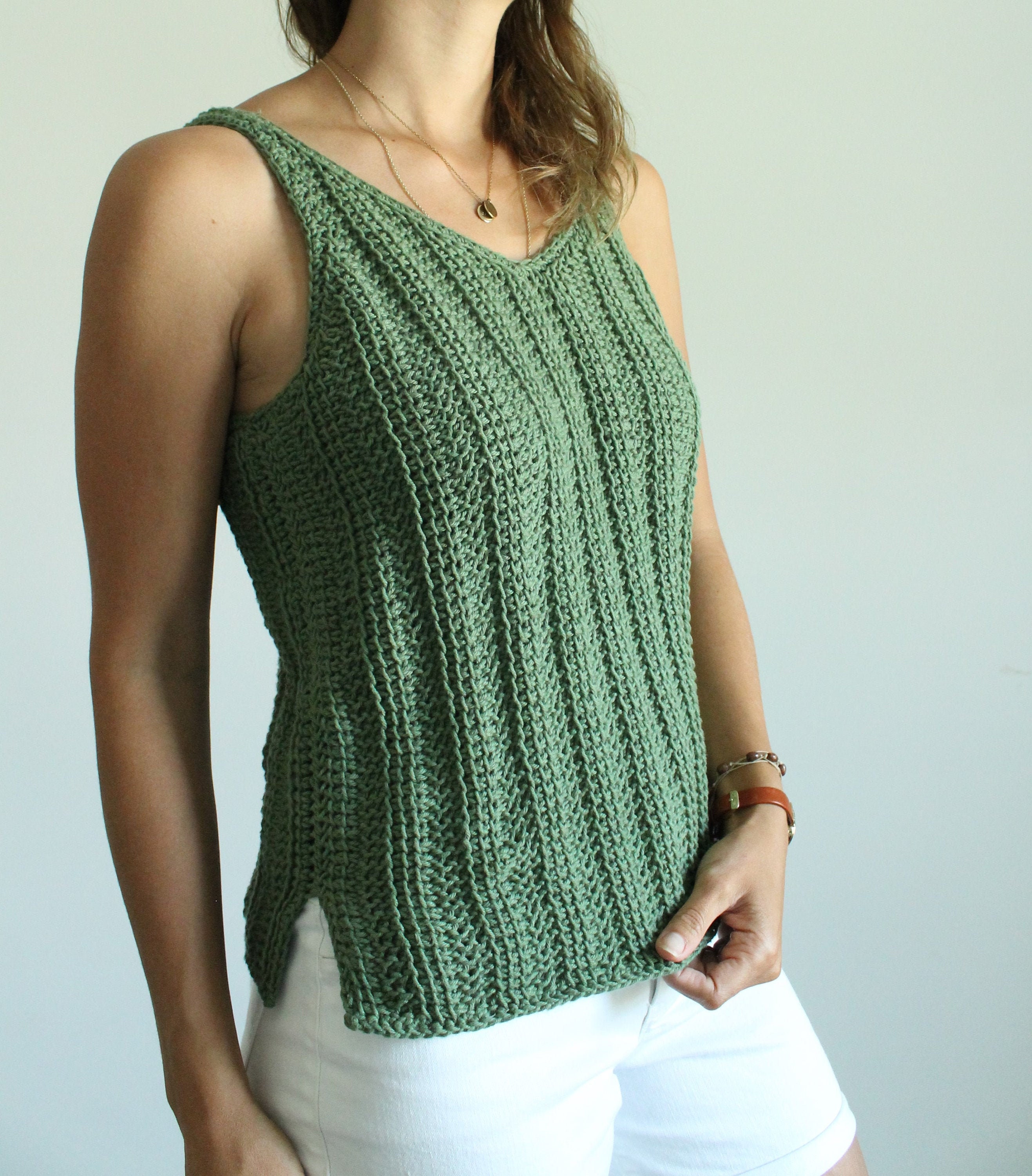 Riverbank Tank | Tunisian Crochet Pattern | Kay Krochets - Etsy