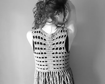 Kay's Rocker Vest | Crochet Pattern | Summer Vest | Cover-Up