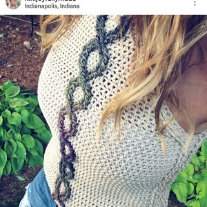 Cablework Crop CROCHET PATTERN Kay Krochets image 5