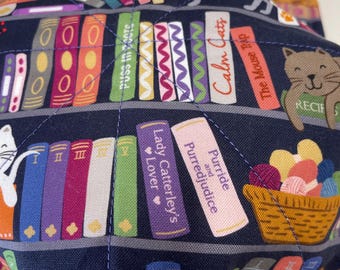 Bowl cozy, cats, reading