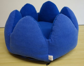 Panier dodo moelleux pour chat, modèle BLEU ROYAL - en édition limitée à 4 exemplaires