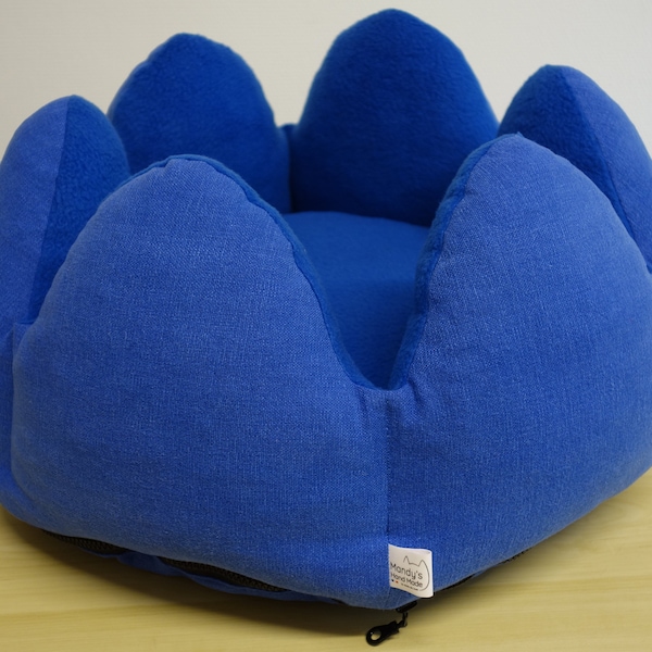 Panier dodo moelleux pour chat, modèle BLEU ROYAL - en édition limitée à 4 exemplaires