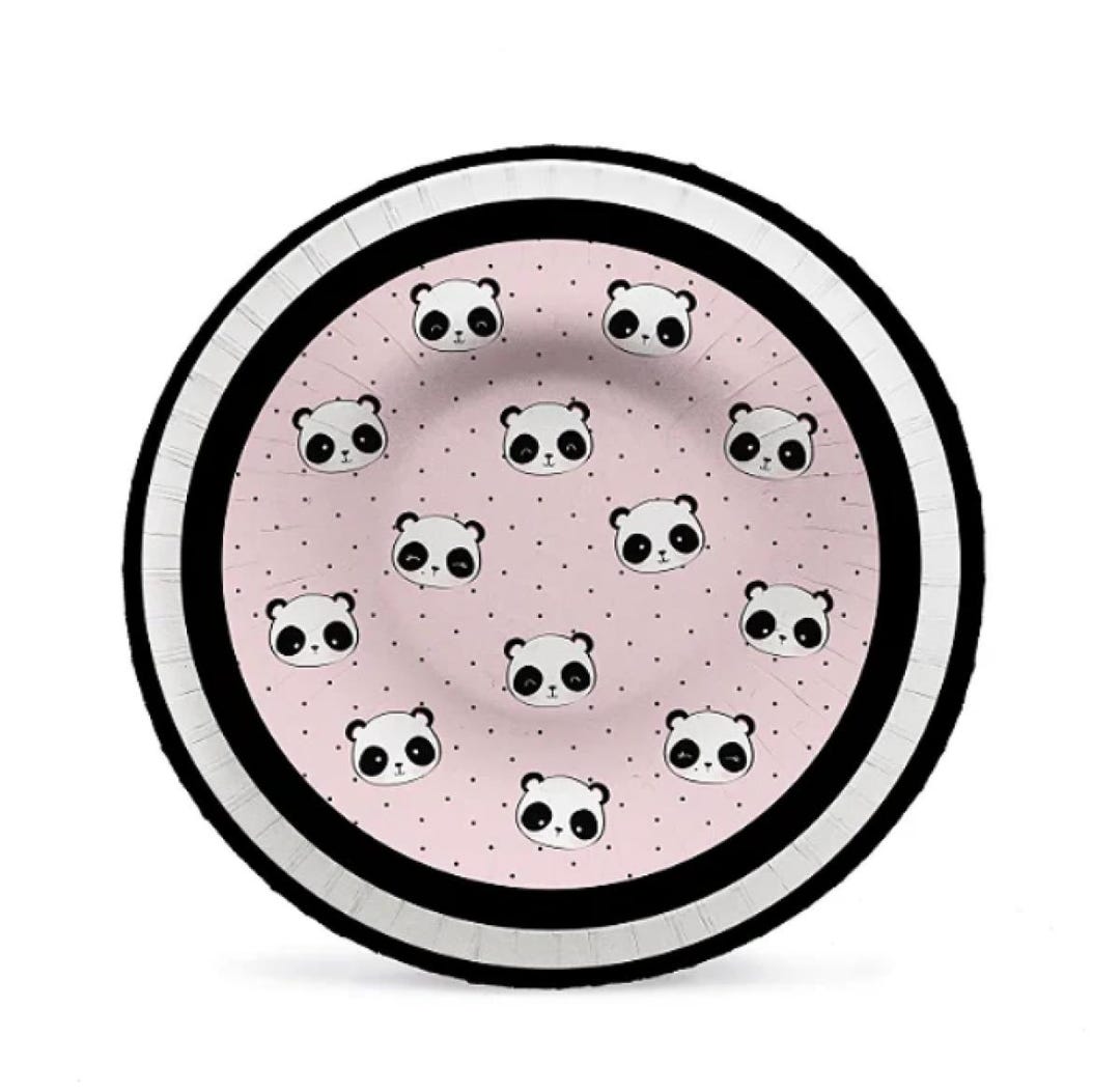 16 Panda Party Plates – Baby Shower Snack Tableware - Etsy