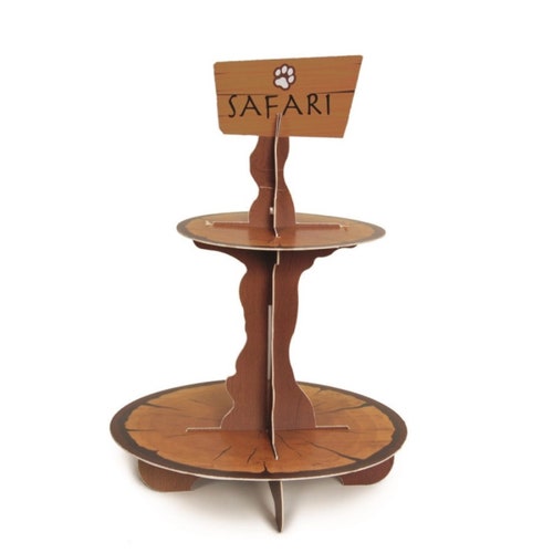 SAFARI 2tier Cupcake Stand Safari Baby Shower Safari 1st Etsy