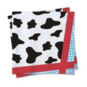 Farm Animals Birthday Napkin - 20 Pack First Birthday| Boy Baby Shower| Farm Birthday Decoration| Farm Theme Party | Barnyard Birthday