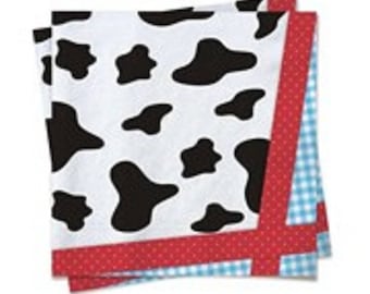 Farm Animals Birthday   Napkin - 20 Pack First Birthday| Boy Baby Shower| Farm Birthday Decoration| Farm Theme Party | Barnyard Birthday