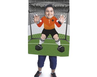 Kids Soccer Goalie Photo Booth Prop – Futbol Birthday Party Decoration (93cm x 67cm)