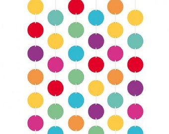 Colorful Circle Garland - Art Birthday Party Decoration