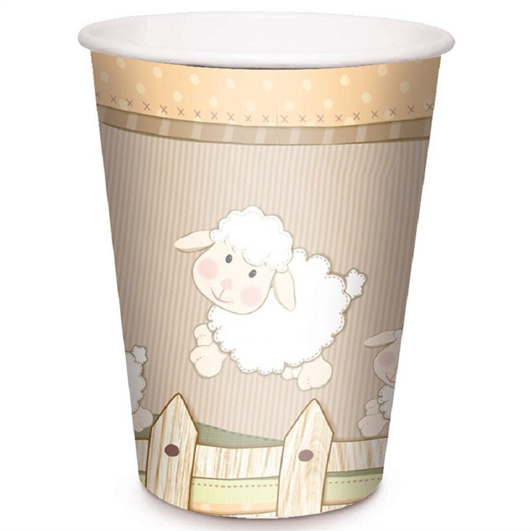 LITTLE LAMB Disposible Party Cups -240 Ml - 8 Pack Mommy to Be Gift ...