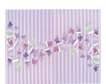 Whimsical Butterfly Party Backdrop - Perfect for Birthday & Baby Shower - 3D Decor Panels 94.6x64 CM