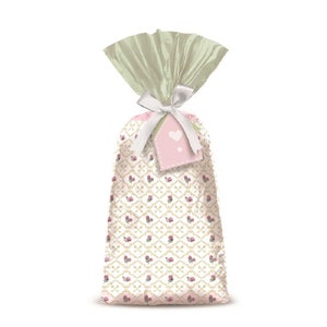 Secret Garden Birthday Party Treat Bags - 8 Pack 5.9 x 11.4 Inches - Vintage Floral Party Supplies | First Birthday Girl