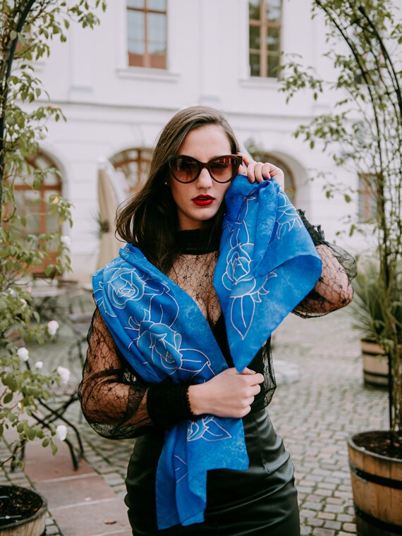 Rectangle silk scarf deals