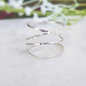 Sterling Silber 925 Doppelring, Draht Gewickelt Ring, Zarte Ringe, Minimalistische Ringe, Rosegold Filled oder Gold Filled Ring, Minimal Schmuck