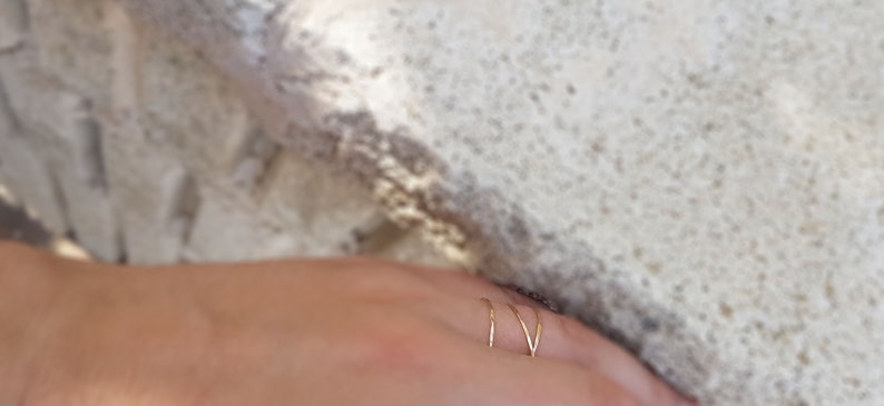 14k Gold Filled Ring,Sterling Silver 925,Adjustable Ring,Women Ring,Gift For Her,Wire Wrapped Ring,Gold Minimal Ring,Spiral Ring,Rose Gold image 4