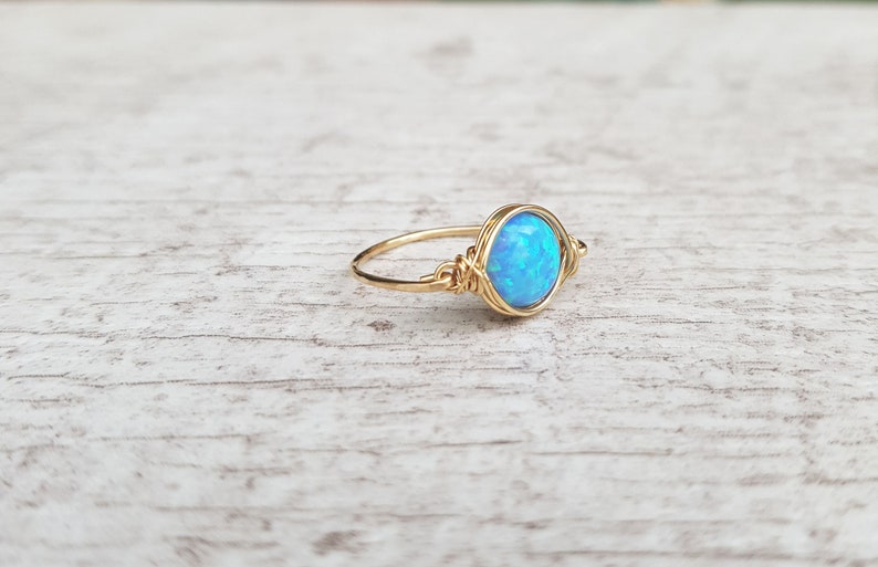 Opal Gemstone RingEngagement RingGift For HerGold 14k Opal | Etsy