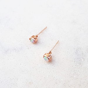 Opal Earrings, Opal Stud Earrings, White Opal Stud Earrings, Natural Opal Stud Earrings, Ethiopian Opal Earrings, Studs, Gold Stud Earrings.