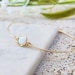 14K Gold Filled Bracelet,White Opal Bracelet,Tiny Opal Bracelet,Simple Dainty Gold Bracelet,Minimalist Gold Bracelet,Cuff Bracelet,Delicate