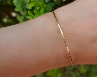 14K Gold Filled Bracelet, 14K Gold Filled Bracelet, Simple Dainty Bracelet, Minimal Gold Bracelet, Cuff Bracelet, Delicate Gold Bracelet.