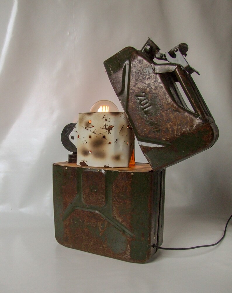 Handmade Jerry Can Zippo Style Lighter Floor Lamp Creative Etsy