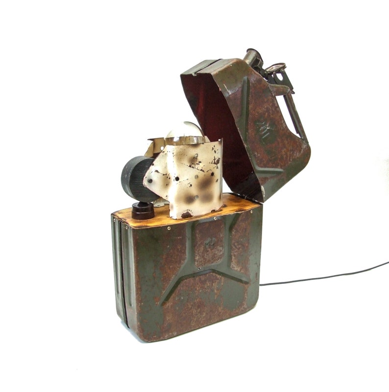 Handmade Jerry Can Zippo Style Lighter Floor Lamp Creative Etsy