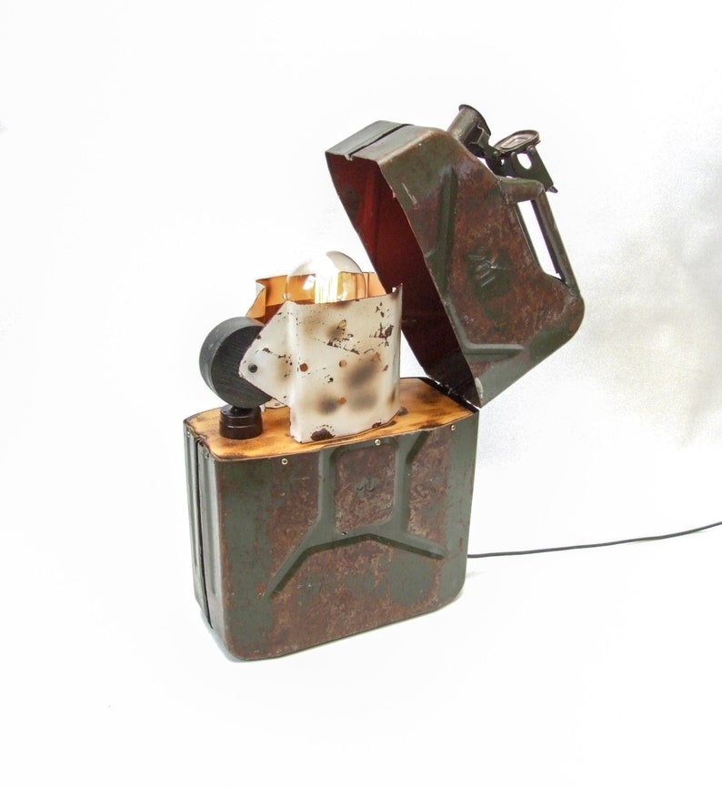 Handmade Jerry Can Zippo Style Lighter Floor Lamp Creative Etsy
