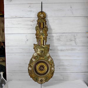 pendulum decoration LOUIS XIII ornament bronze pendulum clock comtoise carillon 1880 Grandmother Large Clock Pendulum Part