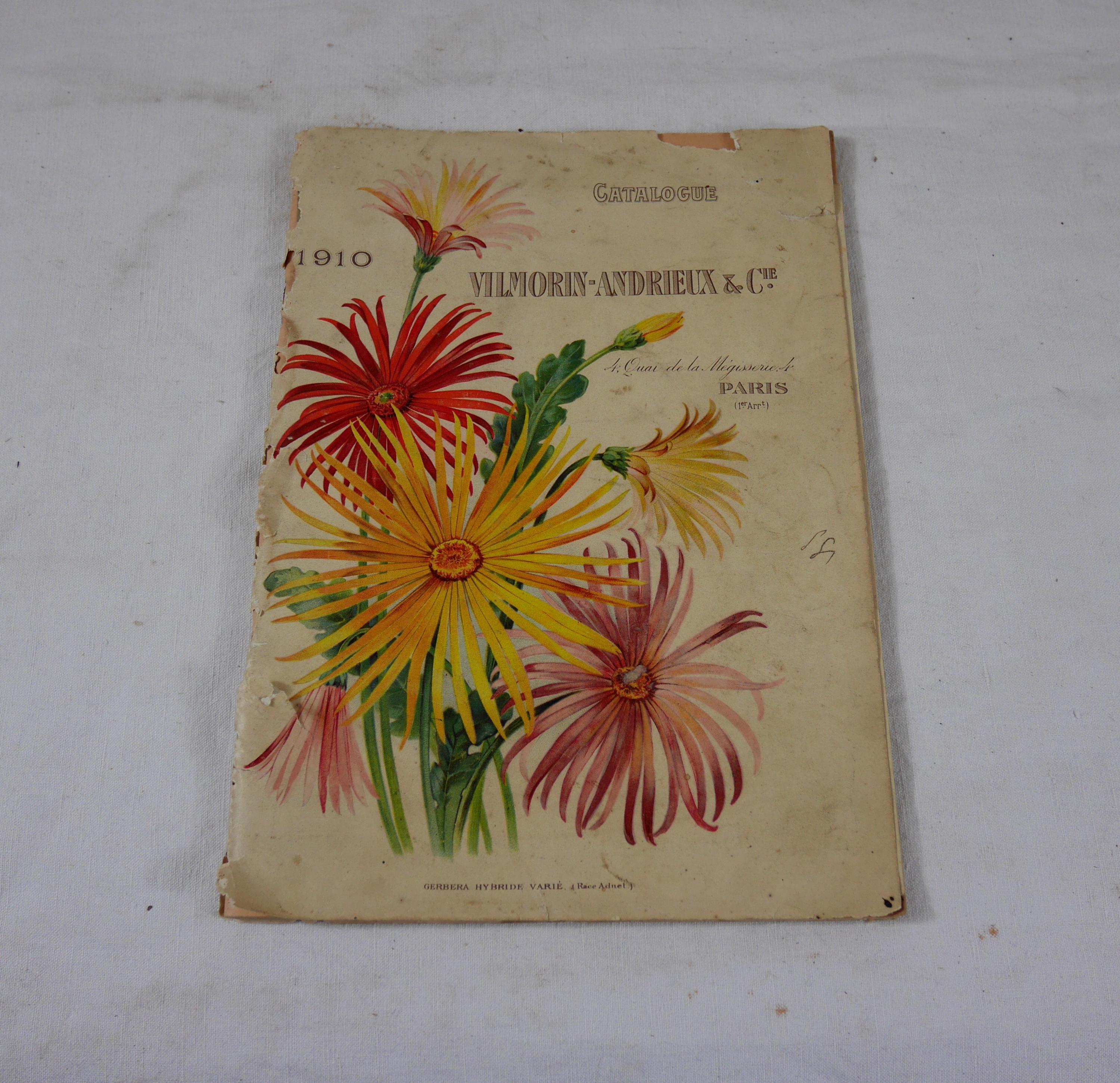 Ancien Catalogue Plante Fleurs Végétaux Legume Vilmorin Andrieux Paris 1910