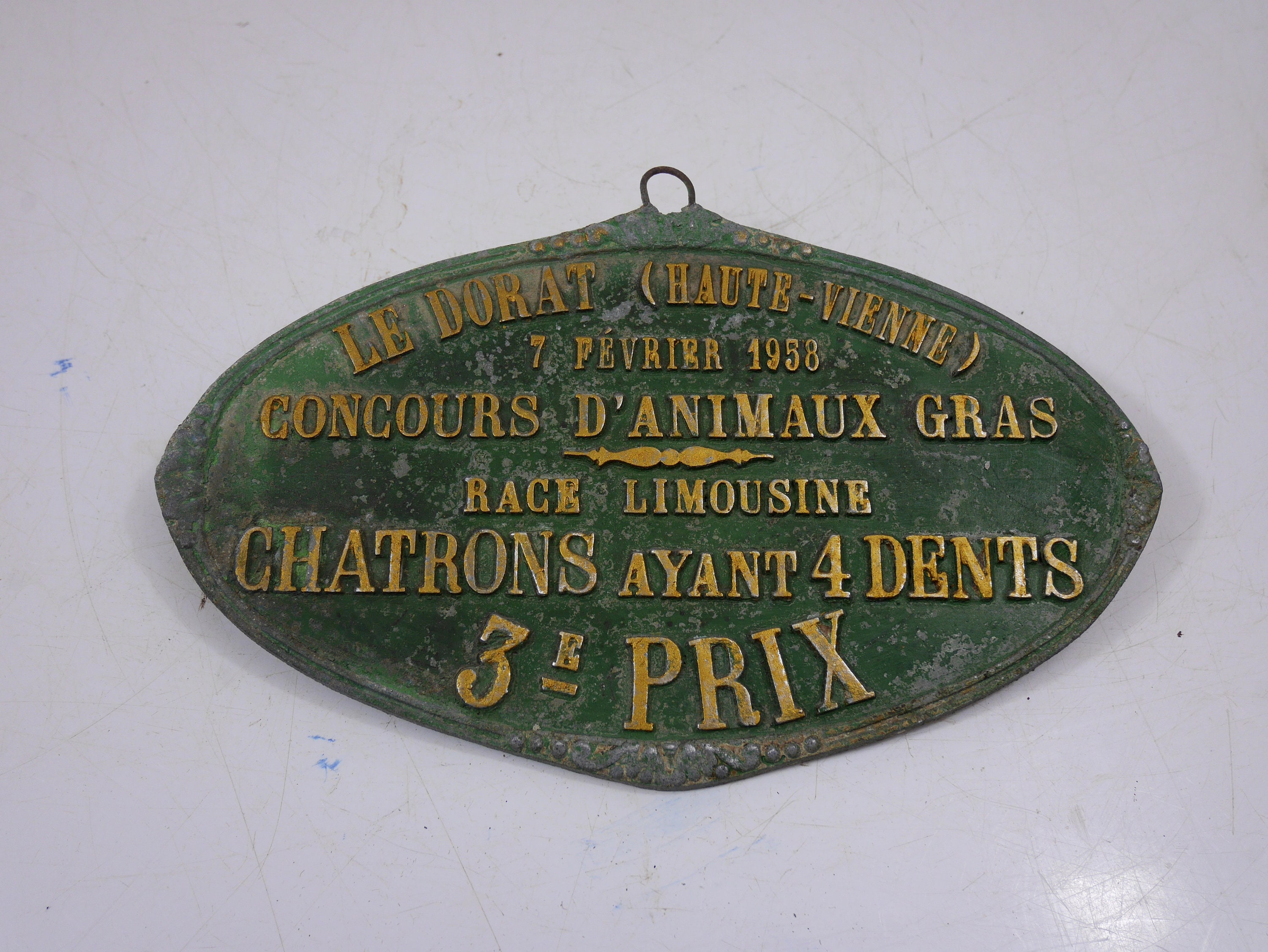 PLAQUES CONCOURS AGRICOLE ministère de l'agriculture 1903 race Limousine EUR 20,00 - FR