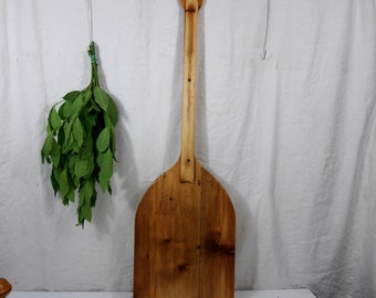 old shovel oven bread pastry pizza antique wooden board french