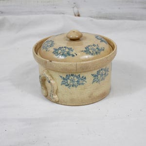 small pot terrine casserole fat pot earthenware stoneware France 19th old terrine casserole dish French chateau