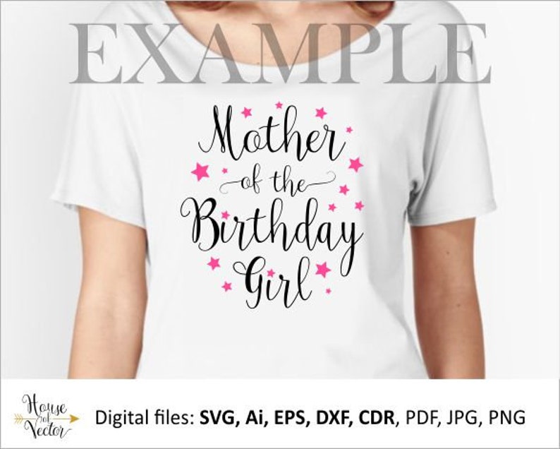 Download Mother of the Birthday Girl vector clipart SVG EPS Ai DXF cdr. | Etsy