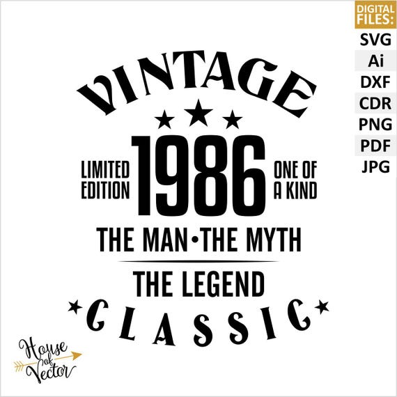 ダーティペア 40th Anniv. WWWA OFFICIAL REPORT 40th Birthday 1986 Vintage SVG, the Man Myth Legend Clipart